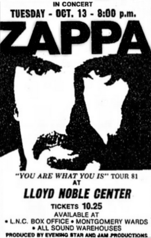 13/10/1981Lloyd Noble Center @ University Of Oklahoma, Norman, OK